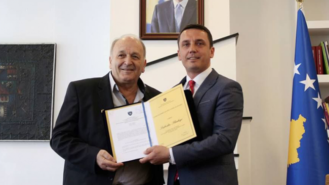 Çmimi Kombëtar për Vepër Jetësore iu nda aktorit Sabedin Shahiqi
