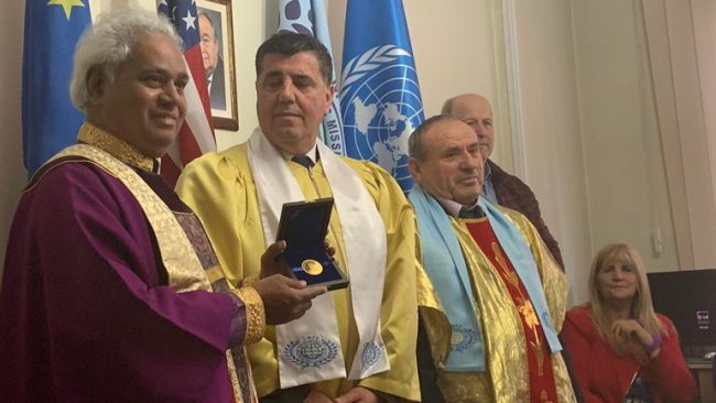Akademia Universale e Paqes Globale nderon Lutfi Hazirin me çmimin “Nelson Mandela”