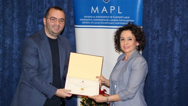 Gjilani fiton grant për performancën e mirë të vitit 2018