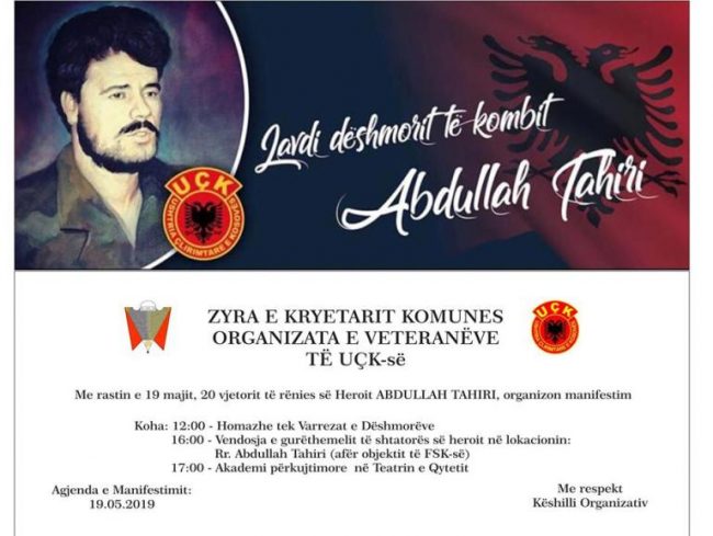 Të dielen vihet gurthemeli i shtatores së kolosit të kombit, Abdullah Tahiri