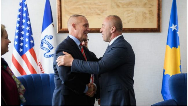 Kryeministri Haradinaj priti në takim lamtumirës Komandantin e Gardës Kombëtare të Iowa-s, Gjeneralmajor, Timothy Orr