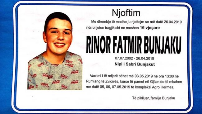 Haziri ngushëllon familjen Bunjaku me rastin e ndarjes tragjike nga jeta të Rinor Bunjakut