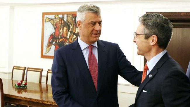 Presidenti Thaçi priti zëvendëspresidentin e Atlantic Council, Damon Wilson