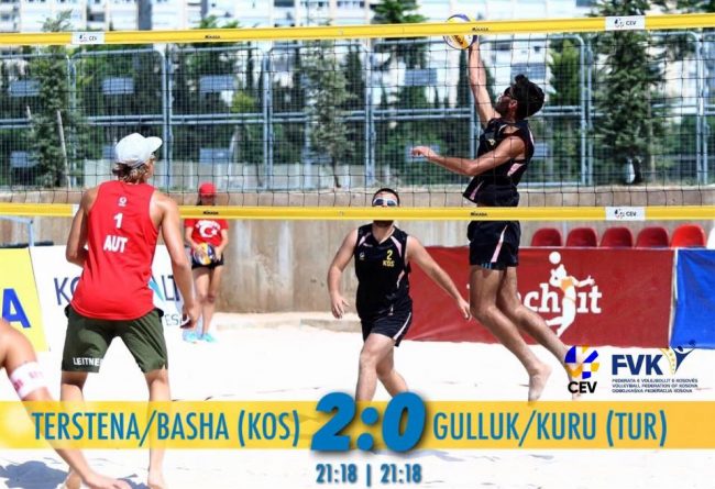 Çifti kosovar fitojnë në Kampionatin Evropian të Beach Volleyt