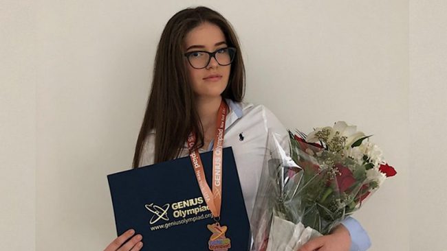 Gjilanasja Yllka Suliqi e treta në garat ndërkombëtare “Genius Olympiad”