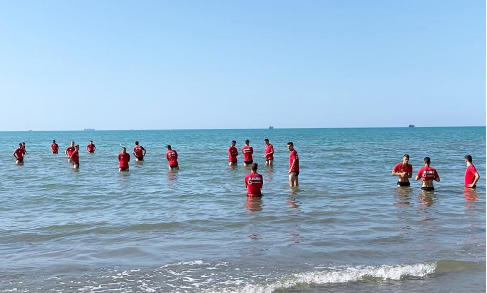 Shqipëria U21 stërvitet në det para ndeshjes me Kosovën