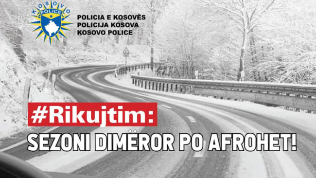 Policia kërkon nga shoferët t’i kenë pajisjet dimërore për automjetet e tyre