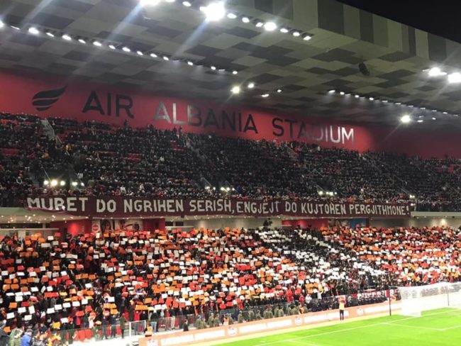Mesazhi i tifozëve të Partizanit për viktimat e tërmetit