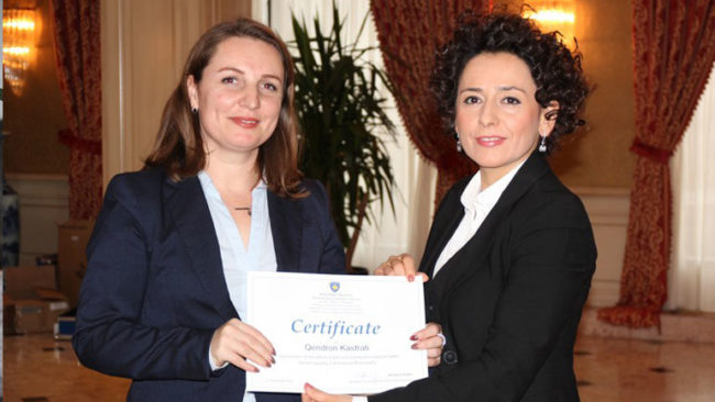 Kamenica shpërblehet me çertifikatë për përfaqësim gjinor në nivel lokal