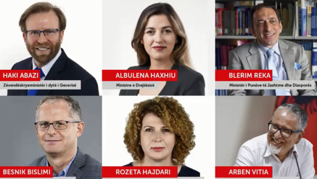 Ja emrat e pesë ministrave dhe zëvendëskryeministrit të dytë të qeverisë propozuar nga Kurti