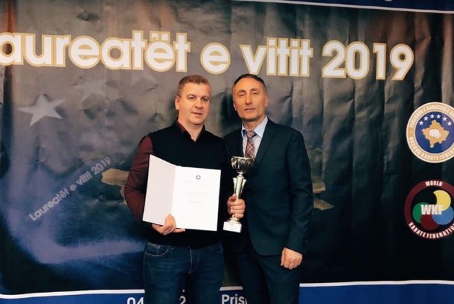 Trajneri i Klubit të Karatesë Drita, Blerim Hajdari shpallet trajneri i vitit 2019