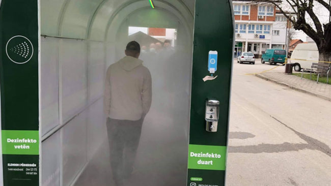 QKMF-ja e Vitisë u bë me tunel dezinfektues, falë donacionit nga kompania “Ekologjia”
