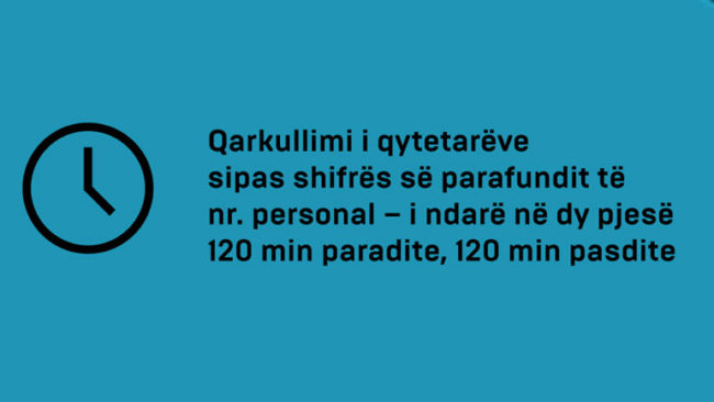 Orari i ri i lëvizjes (18 maj – 01 qershor 2020)