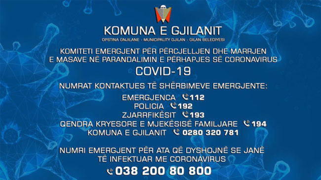 COVID-19, numrat kontaktues të shërbimeve emergjente