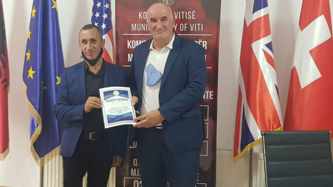 Mirënjohje për kreun e Vitisë edhe nga Shoqata Ndërkomunale e të Verbërve në Gjilan