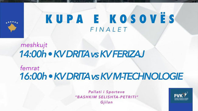Finalet e Kupës zhvillohen në Gjilan, KV Drita pretendente në të dy kategoritë