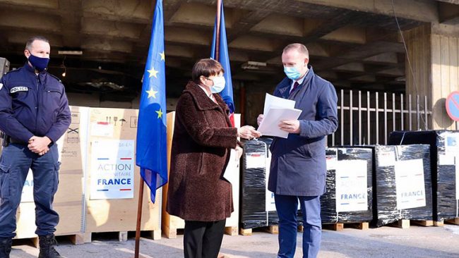 Ministria e Shëndetësisë ka pranuar sot një donacion nga ambasada e Francës