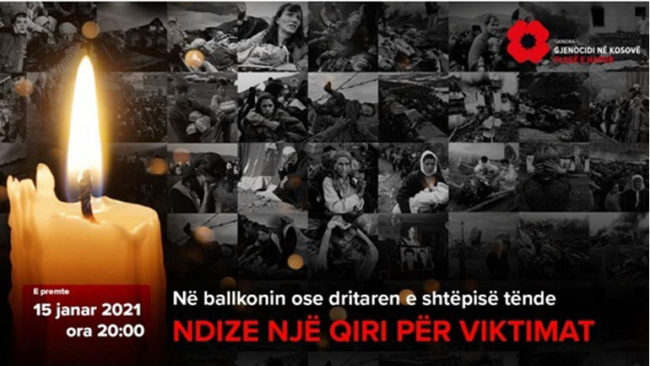 Sot në orën 20:00 do të ndizen qirinj në përkujtim të viktimave të gjenocidit në Kosovë