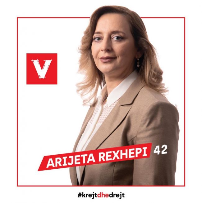 Arijeta Rexhepi, kandidate për deputete nga radhët e Vetëvendosjes