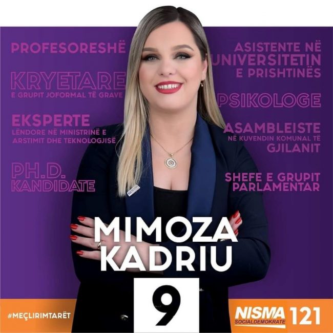 Mimoza Kadriu, kërkon votën tuaj!