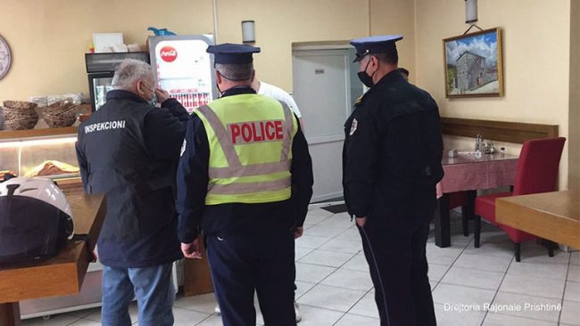 Policia e Kosovës në zbatim të masave anti-COVID