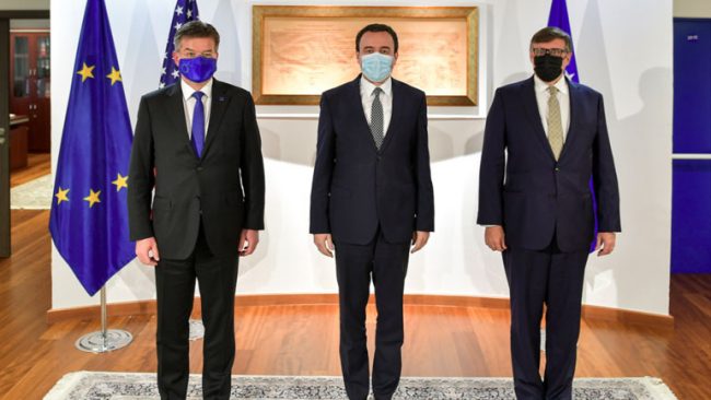 Kryeministri i Kosovës, Albin Kurti takoi Miroslav Lajçakun dhe Matthew Palmerin