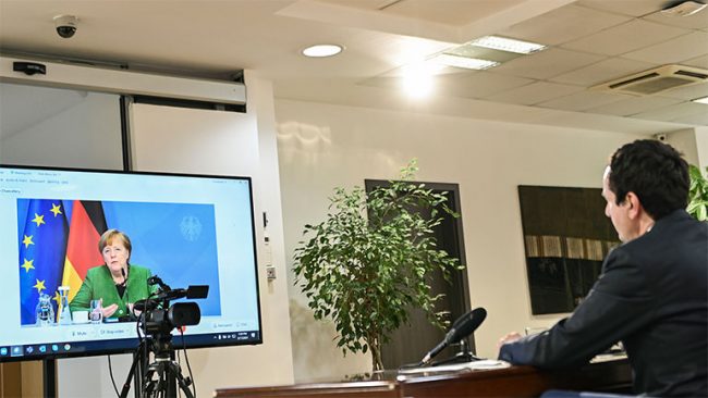 Kryeministri Kurti takim virtual me kancelaren gjermane
