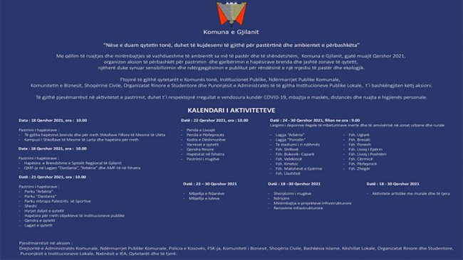 Nëse e duam qytetin tonë, duhet të kujdesemi të gjithë për pastërtinë dhe ambientet e përbashkëta