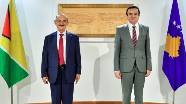 Ministri Hallaq shprehu vullnetin dhe gatishmërinë e Republikës së Guajanës për bashkëpunim me Republikën e Kosovës
