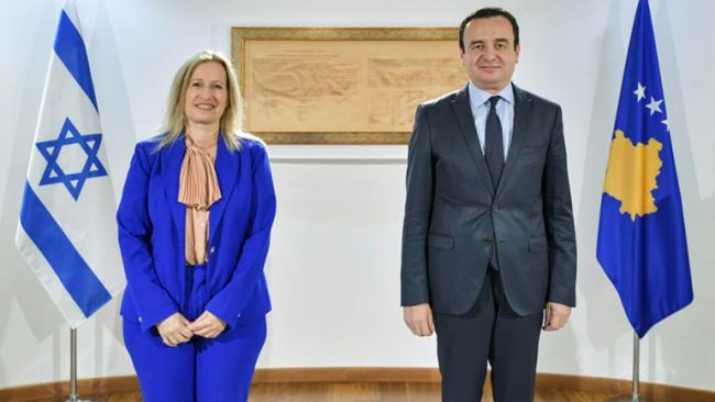 Kryeministri Kurti priti në takim udhëheqësen e Komitetit Amerikano-Hebraik, Avital Leibovich