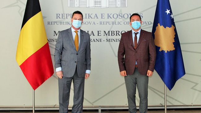 Ministri Mehaj priti Shefin e Zyrës Belge në Kosovë, Jean-Louis Servais