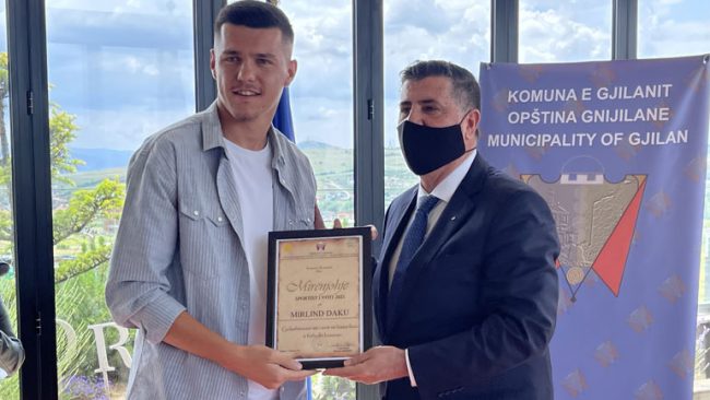 Mirlind Daku shpallet sportist i vitit në Gjilan për 2020/2021