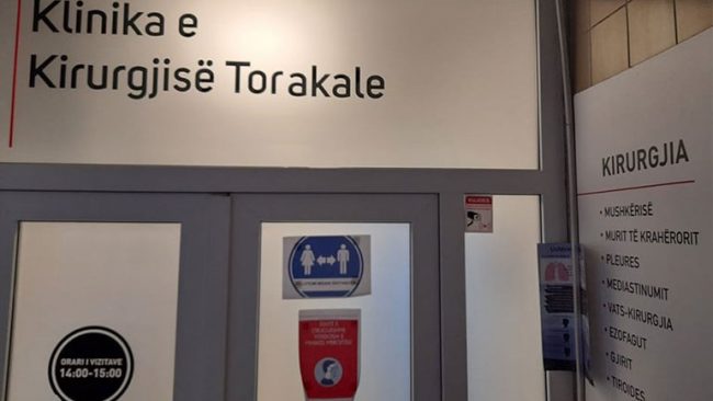 Në Klinikën e Kirurgjisë Torakale, për 6 muaj u kryen 180 operacione