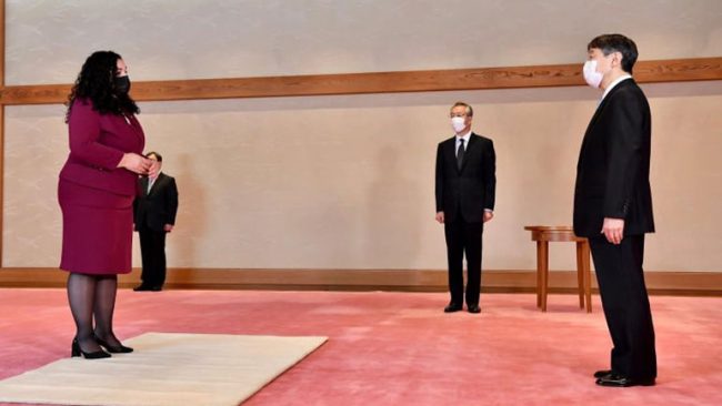 Presidentja Osmani pritet në takim nga Perandori i Japonisë, Naruhito