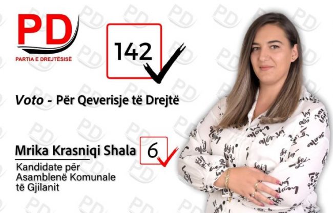 Mrika Krasniqi Shala kërkon besimin tuaj për asamble komunale!
