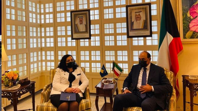 Presidentja Osmani takoi kryeministrin e Kuvajtit, Sheikh Sabah Al-Khaled Al-Hamad Al-Sabah