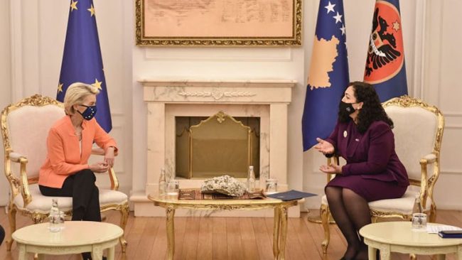 Presidentja Osmani priti në takim presidenten e Komisionit Evropian, Ursula von der Leyen