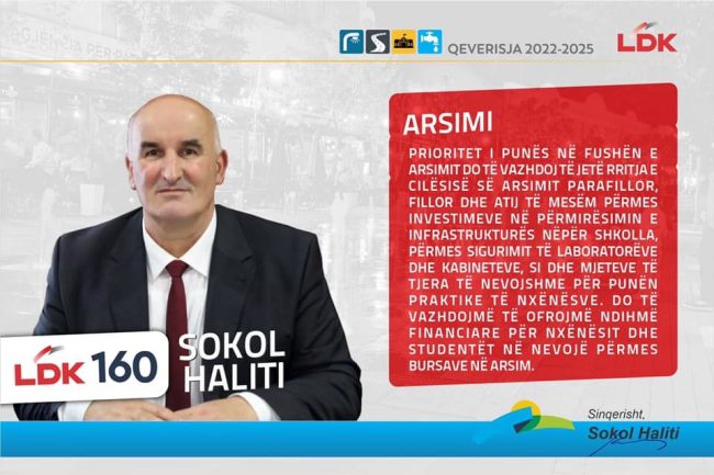 Prioritetet në fushën e arsimit
