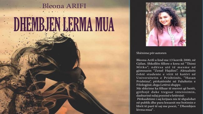 Bleona Arifi botoI librin e saj të parë me poezi