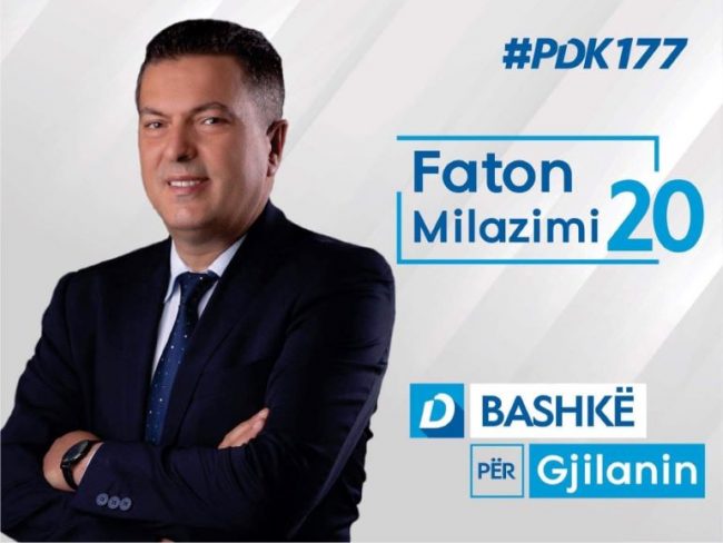 Faton Milazimi kërkon votën e gjilanasve për asamble komunale