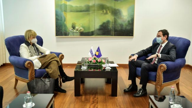 Kryeministri Kurti takoi sekretaren e përgjithshme të OSBE-së, Helga Maria Schmid
