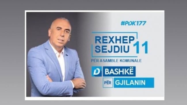 Rexhep Sejdiu kërkon votën e gjilanasve për asamble komunale