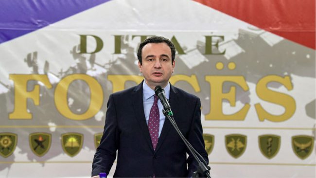 Fjalimi i Kryeministrit Albin Kurti në Ditën e Forcës së Sigurisë së Kosovës
