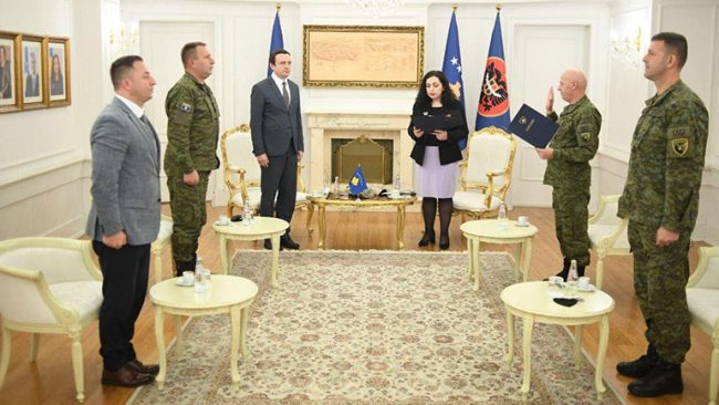 Presidentja Osmani emëron gjeneralmajor Bashkim Jasharin, komandant të ri të FSK-së