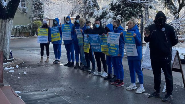 Protestë paqësore e kampioneve
