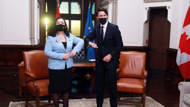 Presidentja Osmani takohet me kryeministrin Justin Trudeau: Hapen kapituj të ri të bashkëpunimit me Kanadanë