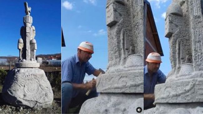 Artisti Musa Sadiku shkruan në gurë historinë tonë nga lashtësia e deri në ditët e sotme
