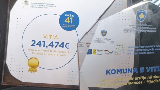 Edhe Vitia është përfituese e Grantit të Përformancës Komunale-Mjedisi i Pastër