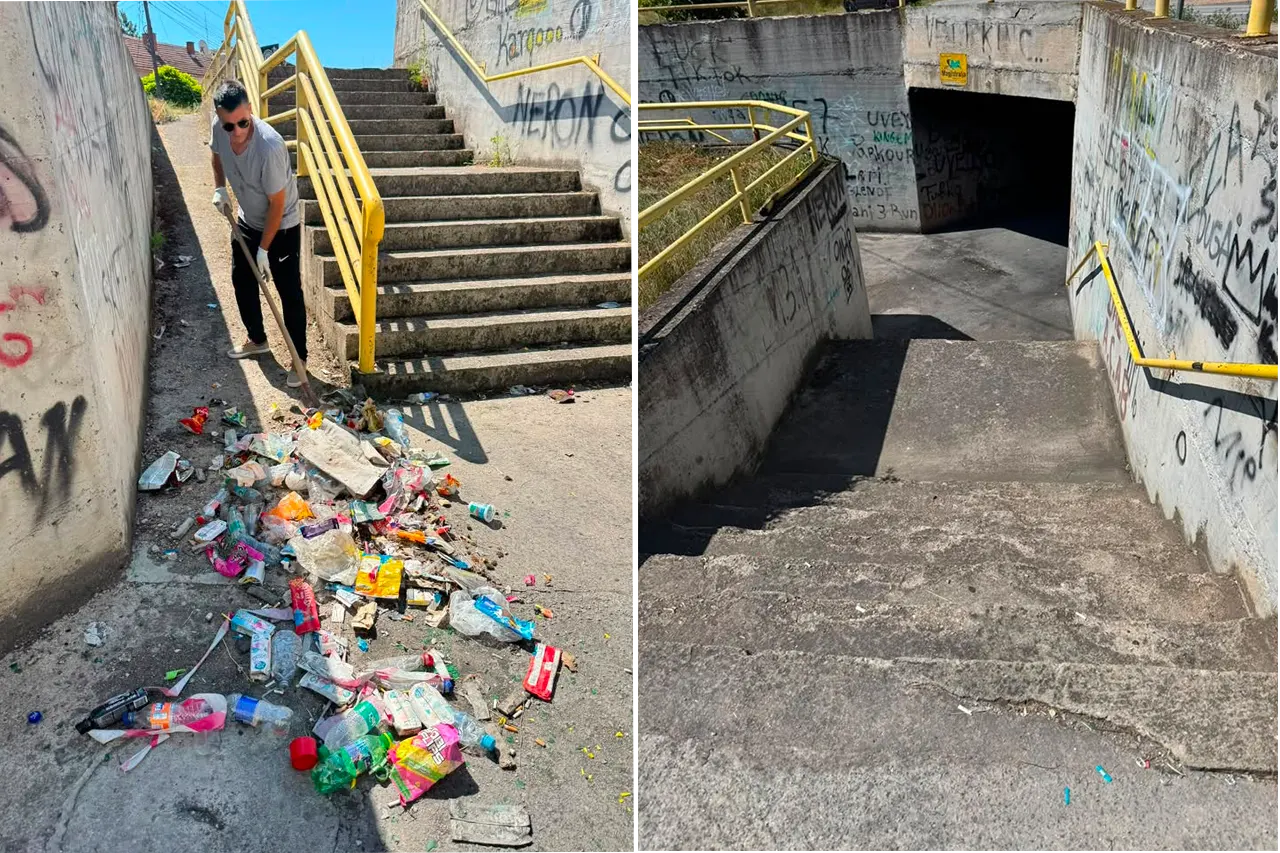 Aksion pastrimi në rrugët e fshatit si dhe nënkalimin afër shkollës