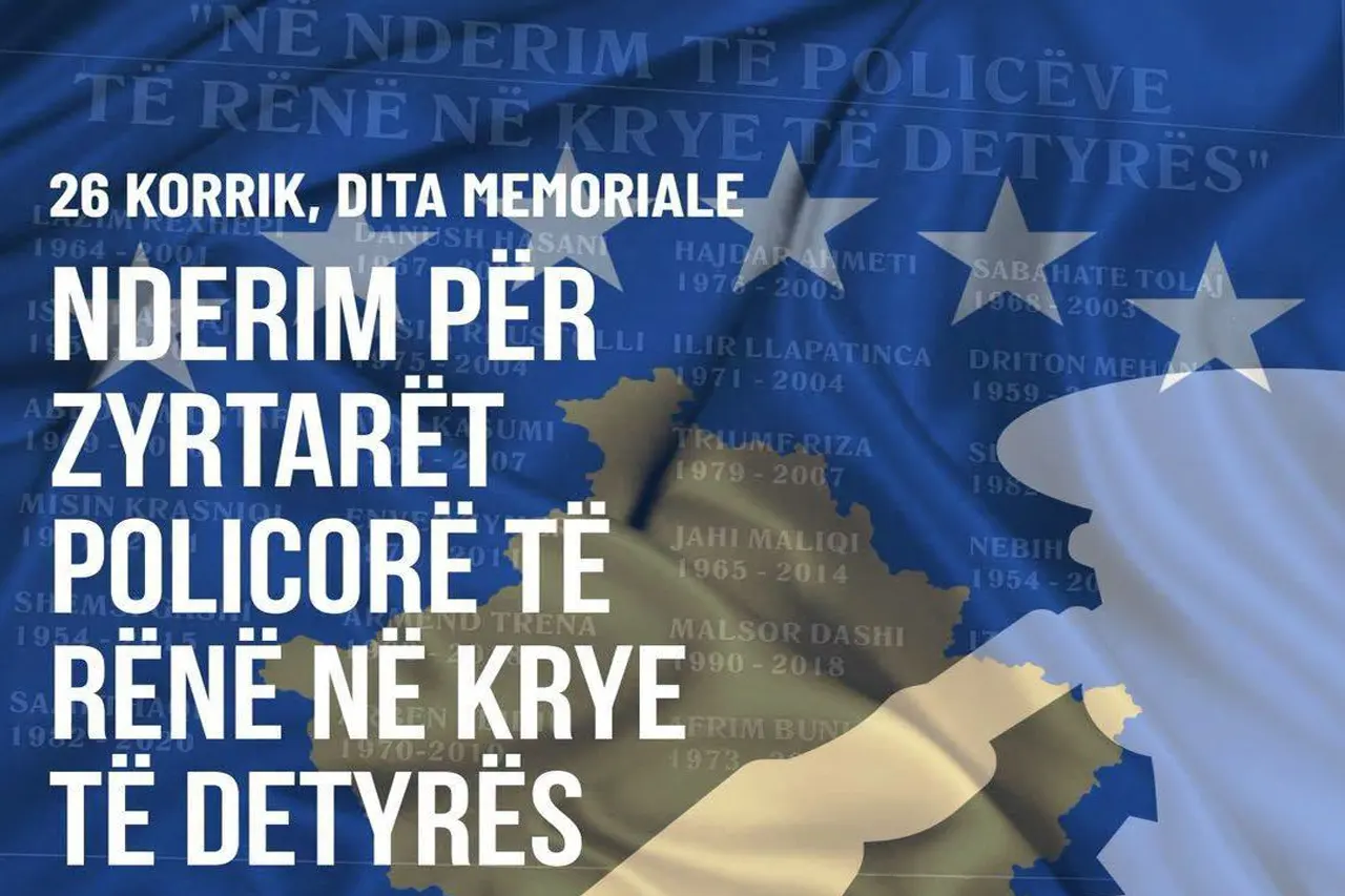 Të dielën shënohet Dita Memoriale e Zyrtarëve të Policisë së Kosovës të rënë në kryerje të detyrës